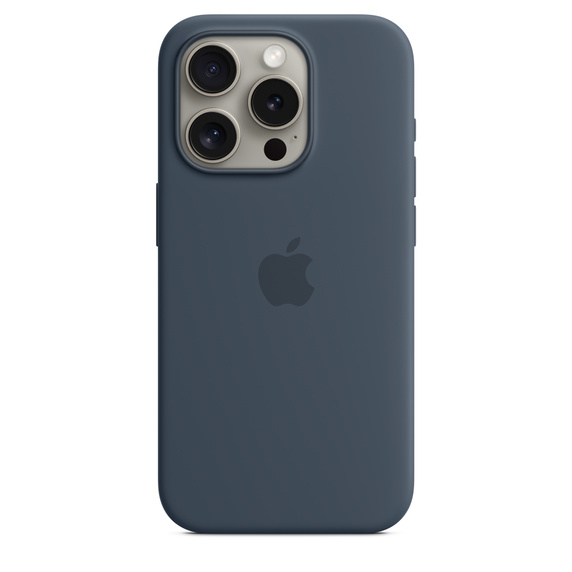 Obrázek iPhone 15 Pro Silicone Case with MS - Storm Blue