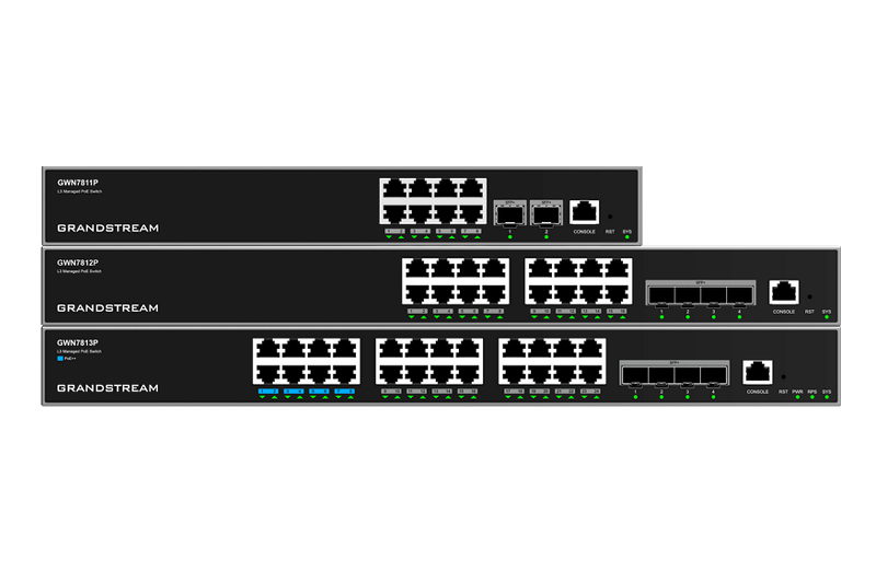 Grandstream GWN7813P Layer 3 Managed Network PoE Switch, 24 portů / 4 SFP+