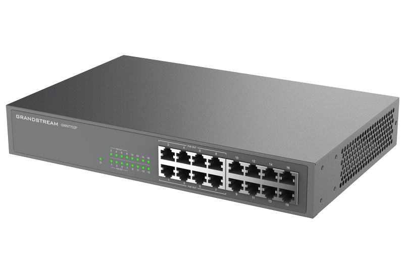 Obrázek Grandstream GWN7702P Unmanaged Network Switch 16 portů / 8 PoE out