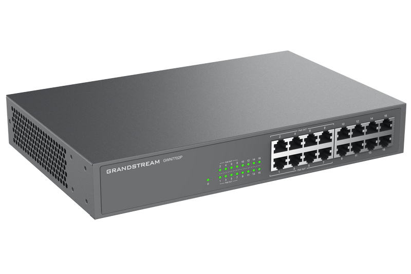 Obrázek Grandstream GWN7702P Unmanaged Network Switch 16 portů / 8 PoE out