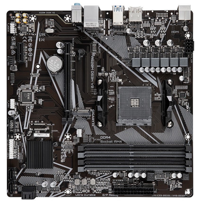 Obrázek GIGABYTE A520M DS3H V2/AM4/mATX