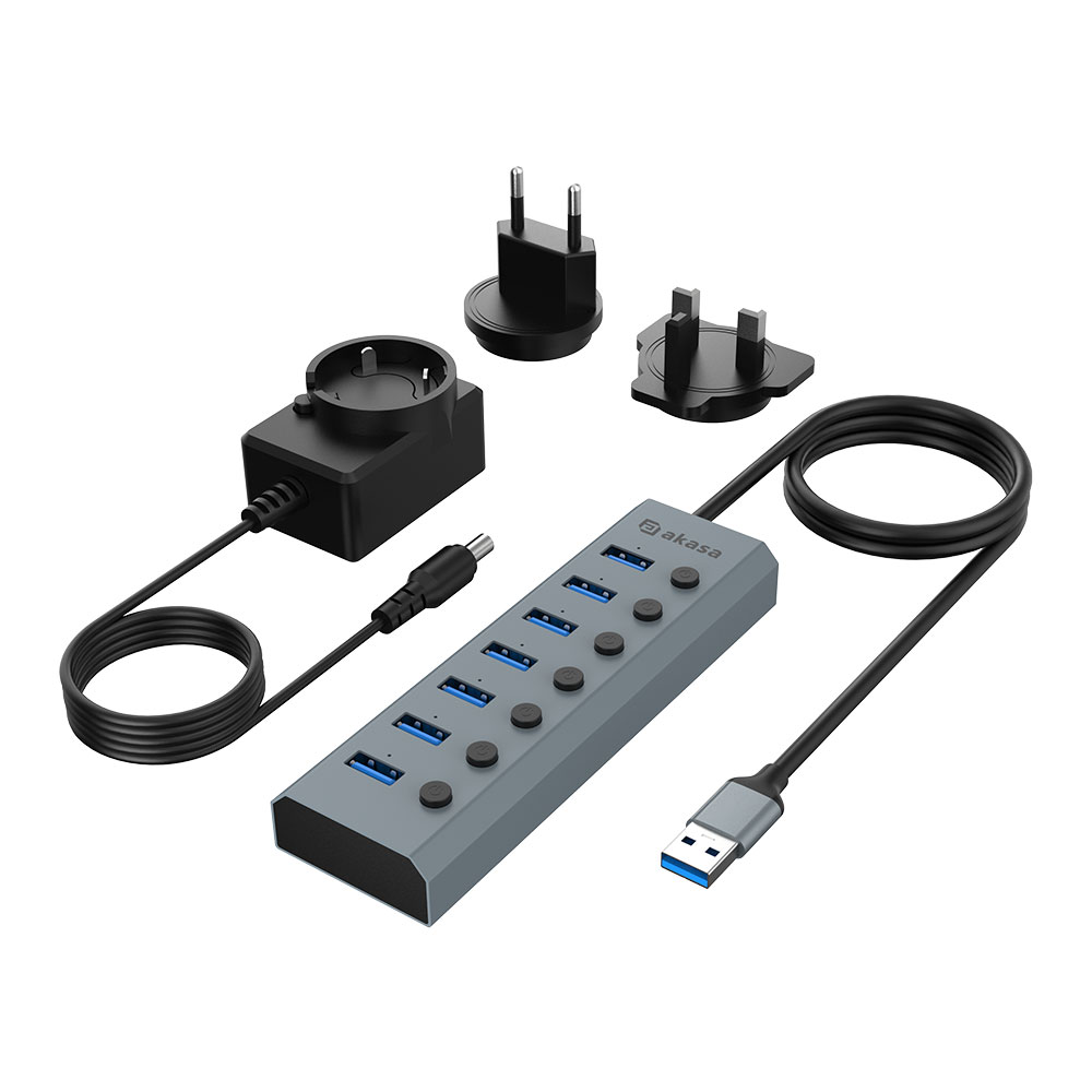 Obrázek AKASA USB hub Connect 7 IPS 7-Port