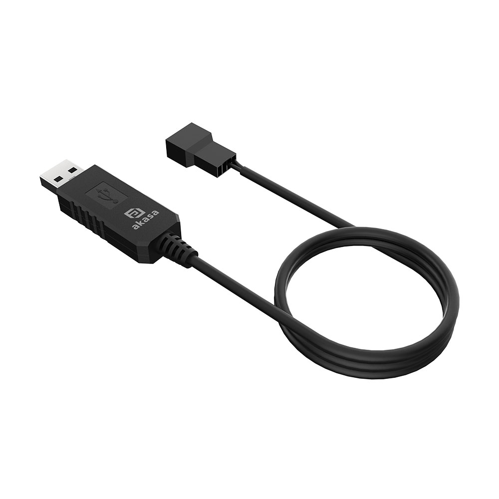 Obrázek AKASA - 5V to 12V DC Step-Up Voltage Converter Cable for USB to 3-Pin & 4-Pin PC Fan
