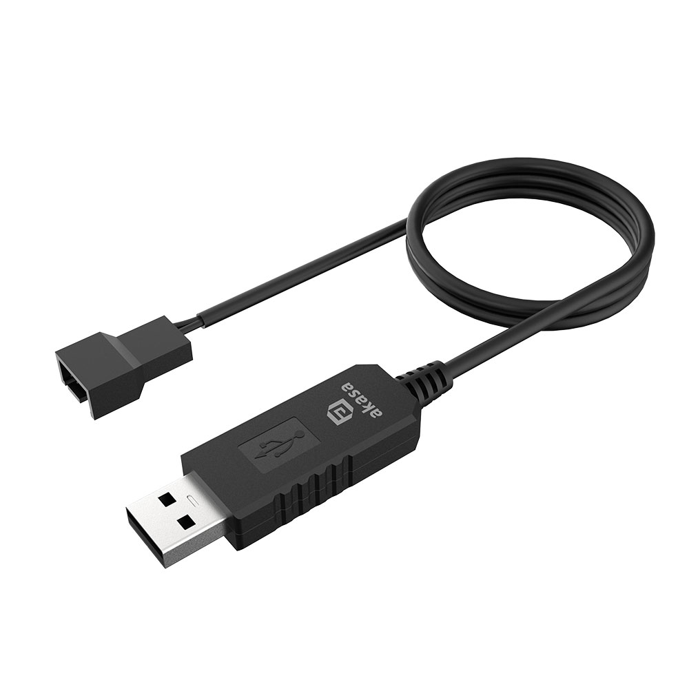 Obrázek AKASA - 5V to 12V DC Step-Up Voltage Converter Cable for USB to 3-Pin & 4-Pin PC Fan