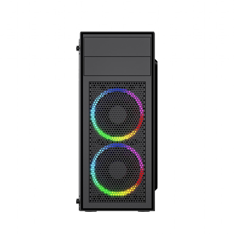 Obrázek Gembird Fornax M100 RGB/Midi Tower/Transpar./Černá