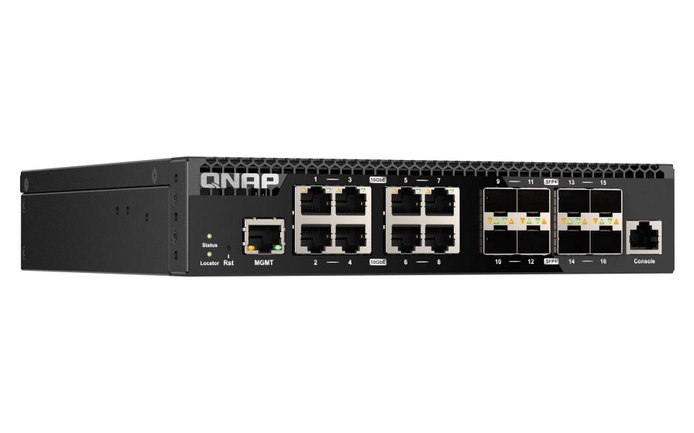 Obrázek QNAP switch QSW-3216R-8S8T (8x 10G GbE porty + 8x 10G SFP+ porty, poloviční šířka)