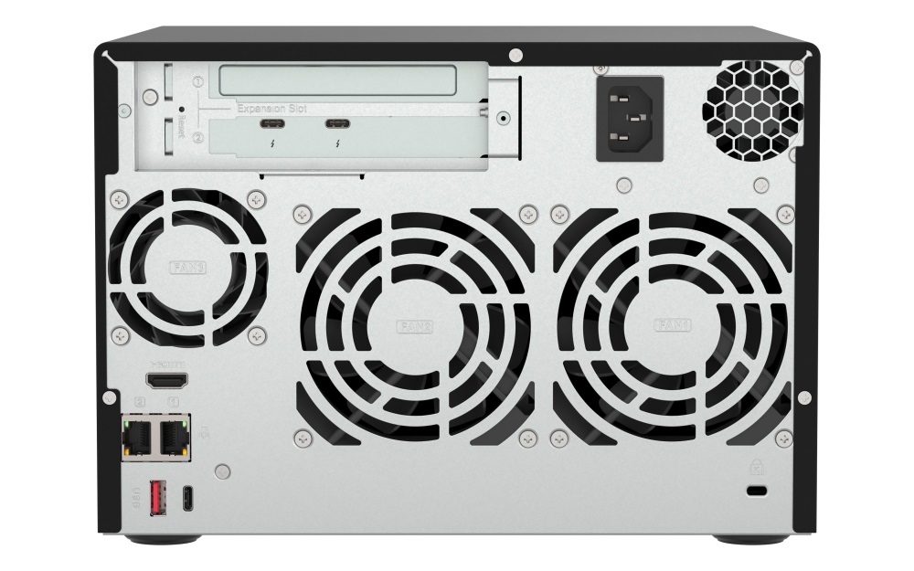 Obrázek QNAP TVS-h674T-i5-32G (6core, ZFS, 32GB RAM, 6x SATA, 2x M.2 NVMe, 2x 2,5GbE, 2x Thunderbolt 4)