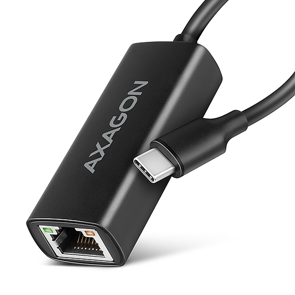 Obrázek AXAGON ADE-ARC, USB-C 3.2 Gen 1 - Gigabit Ethernet síťová karta, Realtek 8153, auto instal
