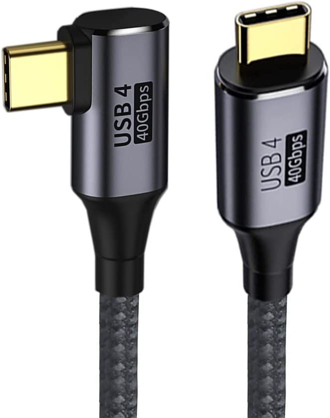 Obrázek PremiumCord USB4 Gen 3x2 40Gbps 8K@60Hz 240W,Thunderbolt, 0,3m zahnutý