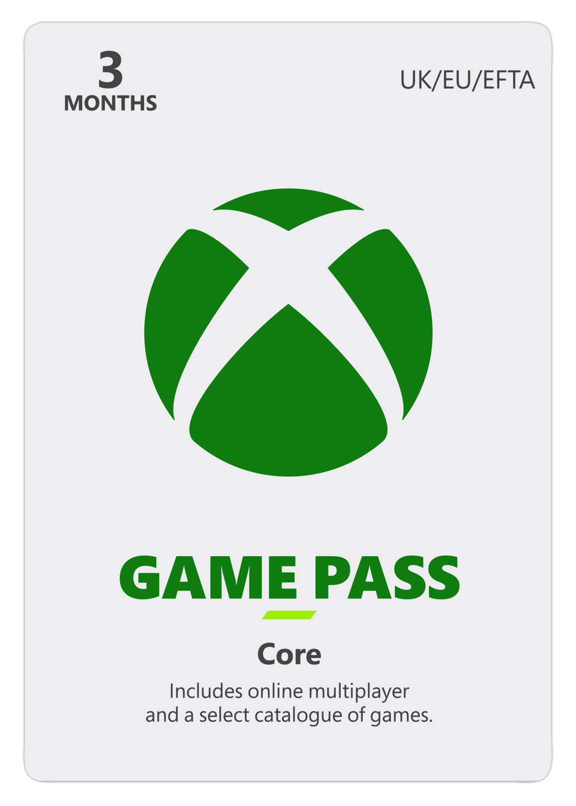 Obrázek ESD XBOX - Game Pass Core - předplatné na 3 měsíce (EuroZone)