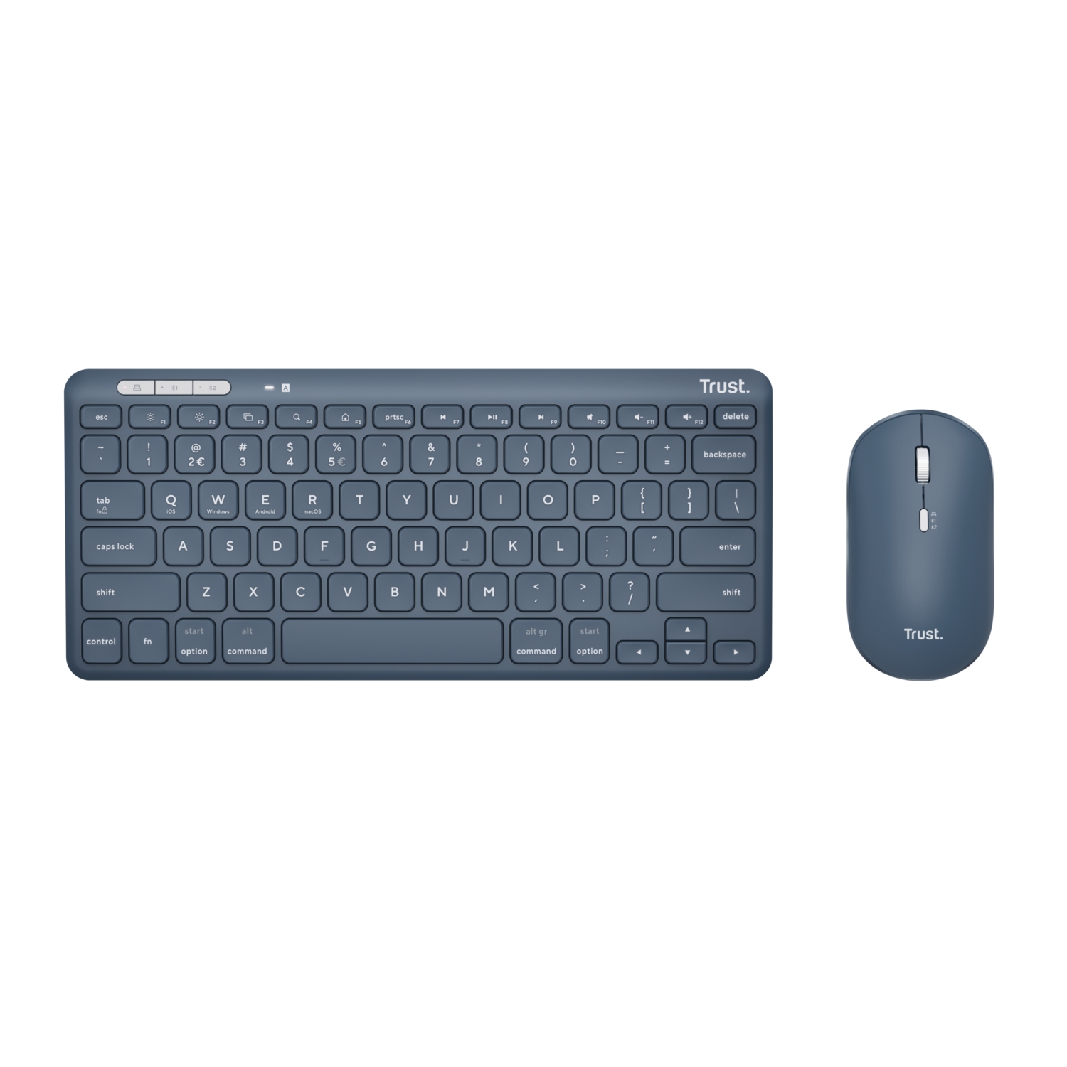 Obrázek TRUST LYRA WL KEYBOARD & MOUSE US (myš+kláv) modrá