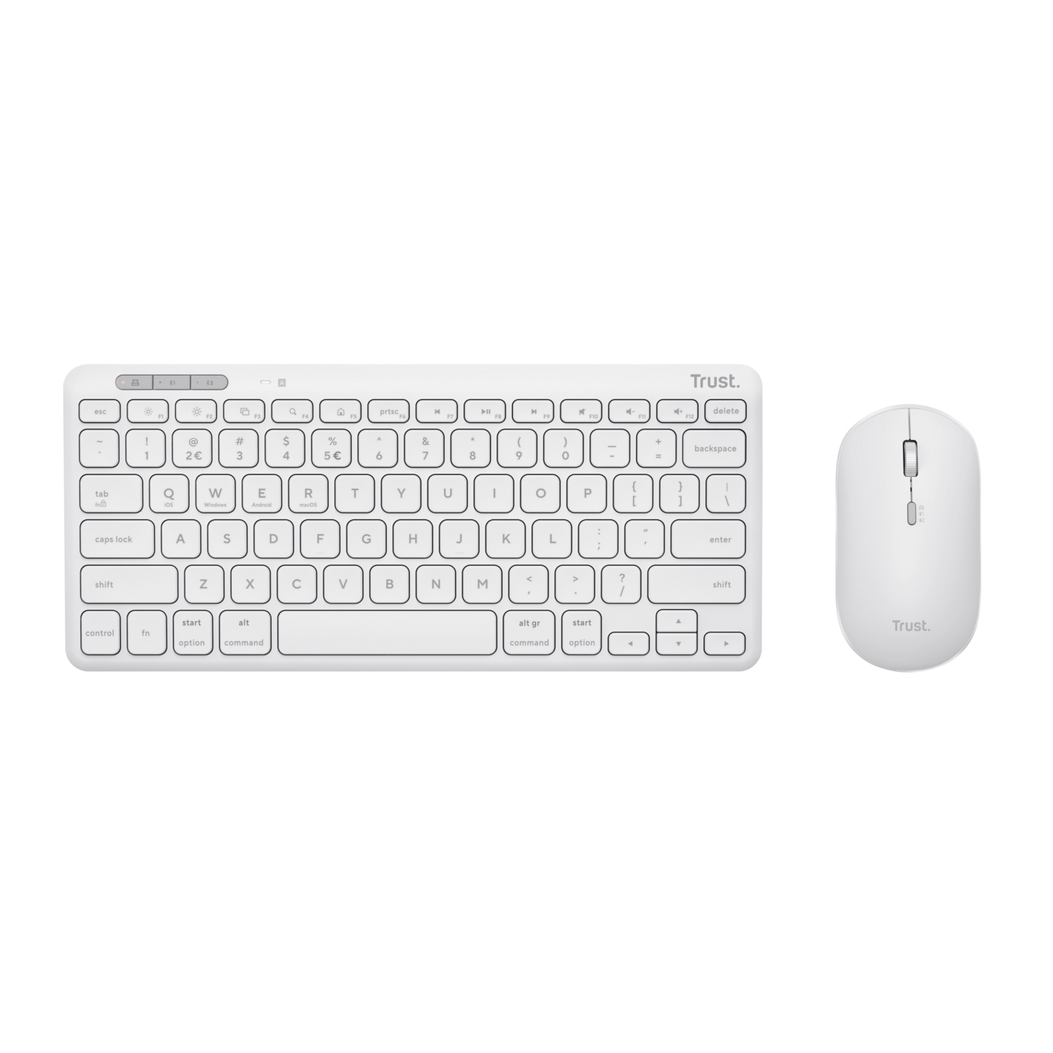 Obrázek TRUST LYRA WL KEYBOARD & MOUSE US (myš+kláv) bilá