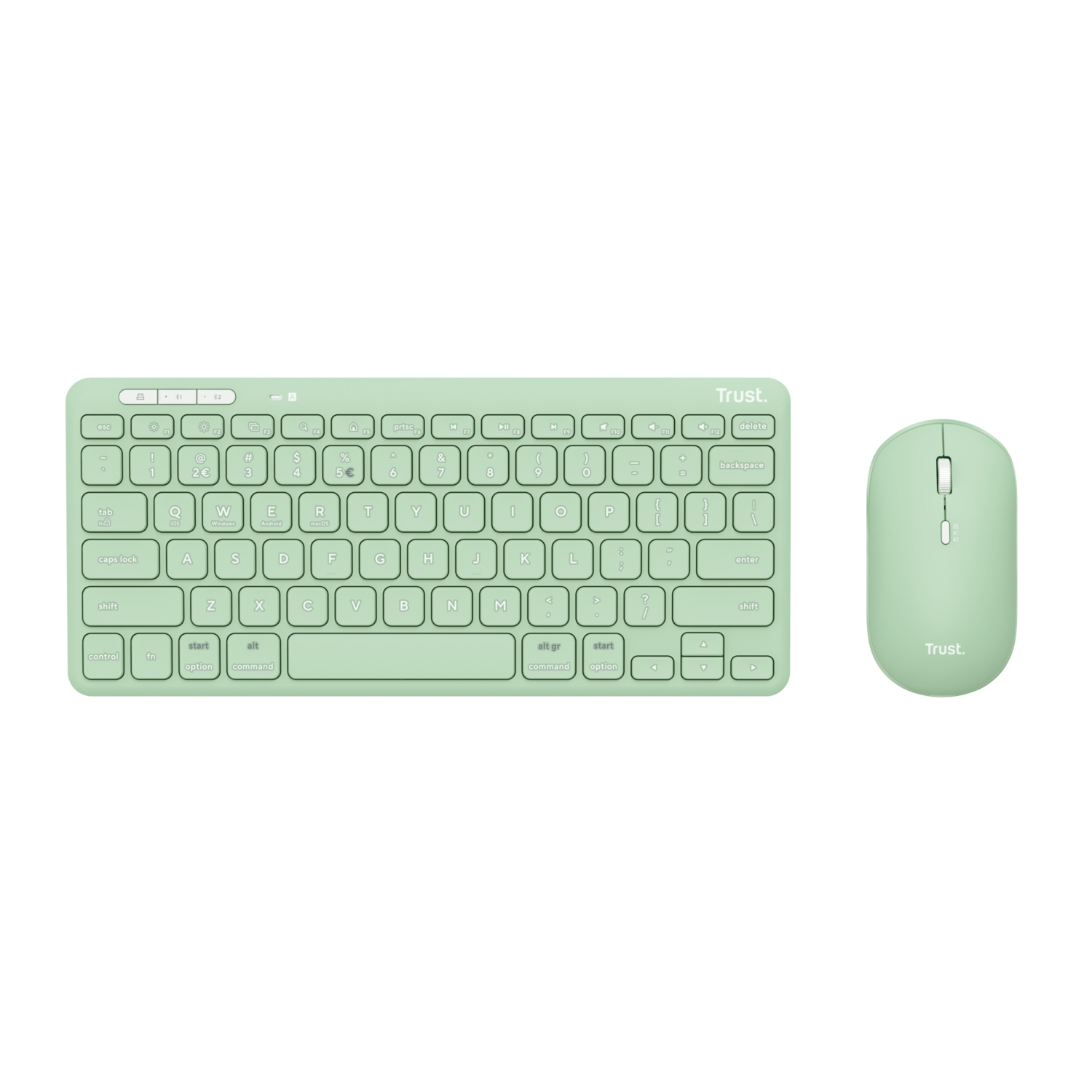 Obrázek TRUST LYRA WL KEYBOARD & MOUSE US (myš+kláv) zelená