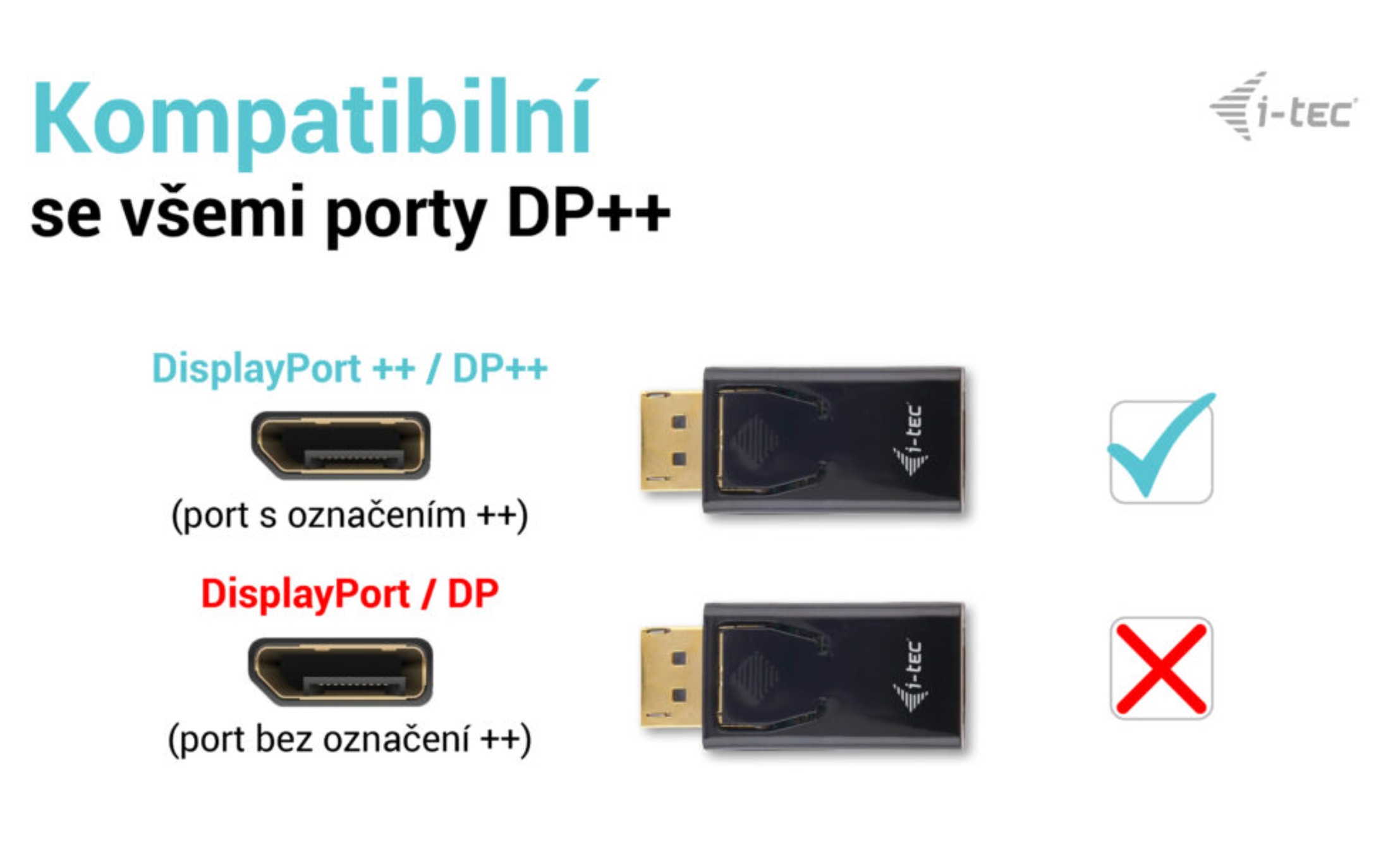 Obrázek i-tec Passive DisplayPort to HDMI Adapter (max. 4K/30Hz)