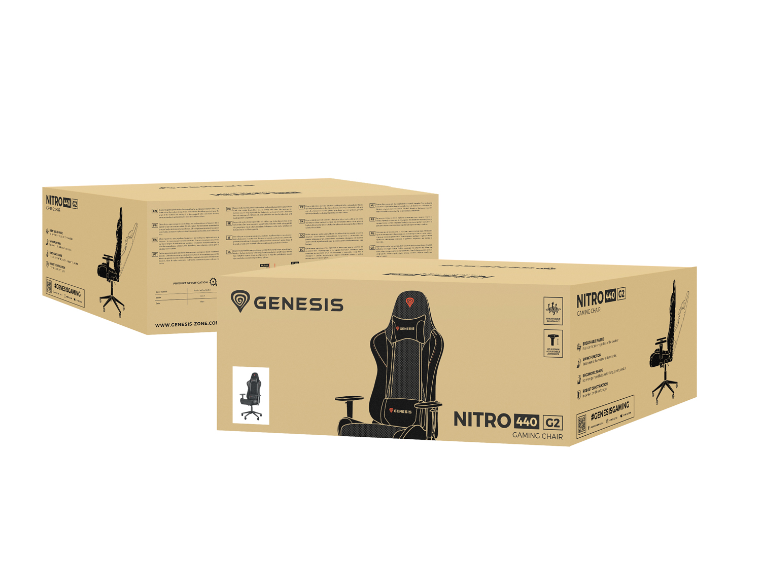 Obrázek Herní křeslo Genesis NITRO 440 G2 MESH, černé