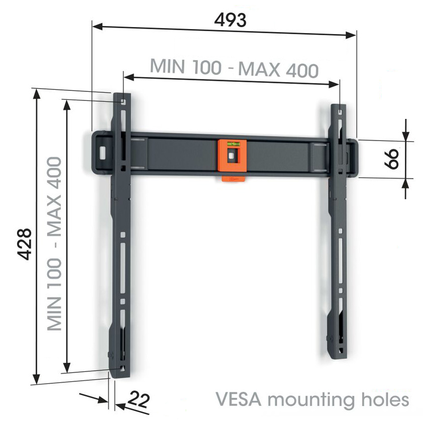 Obrázek Vogel's TVM 1403, fixní TV držák pro obrazovky 32-77", 50 kg