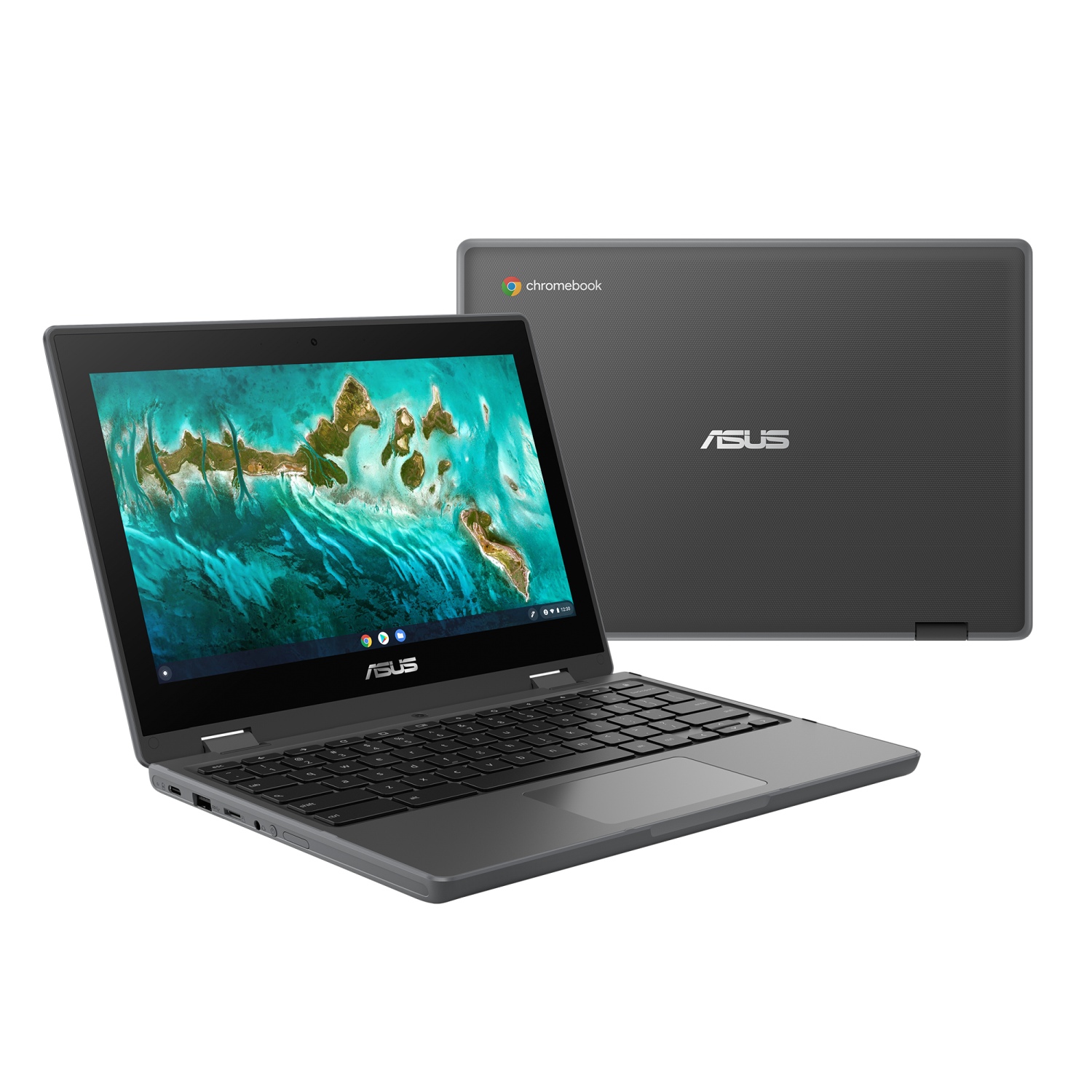 Obrázek ASUS Chromebook Flip CR1/CR1100FKA/N4500/11,6"/1366x768/T/4GB/64GB eMMC/UHD/Chrome/Gray/2R