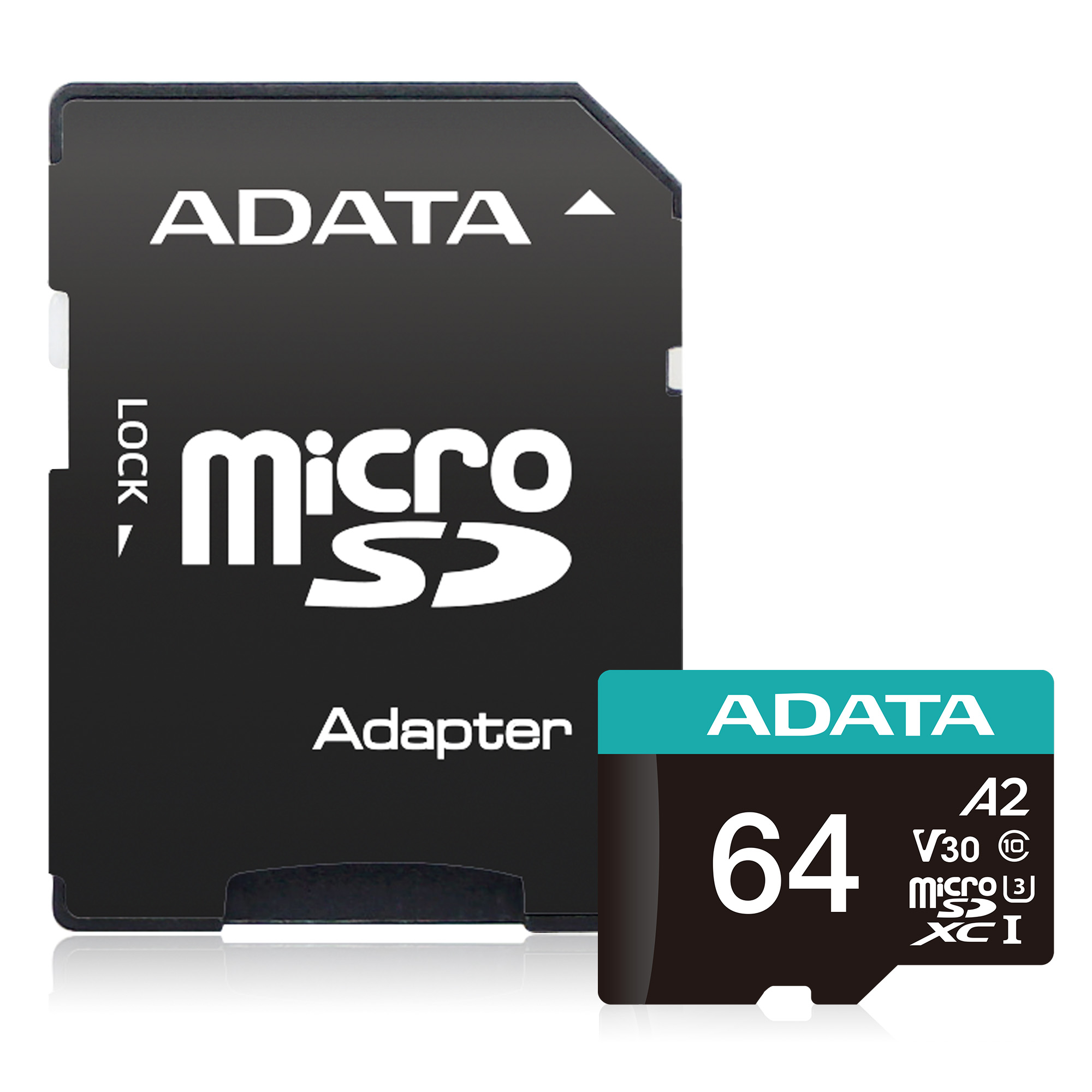 Obrázek ADATA V30S/micro SDXC/64GB/95MBps/UHS-I U3 / Class 10/+ Adaptér