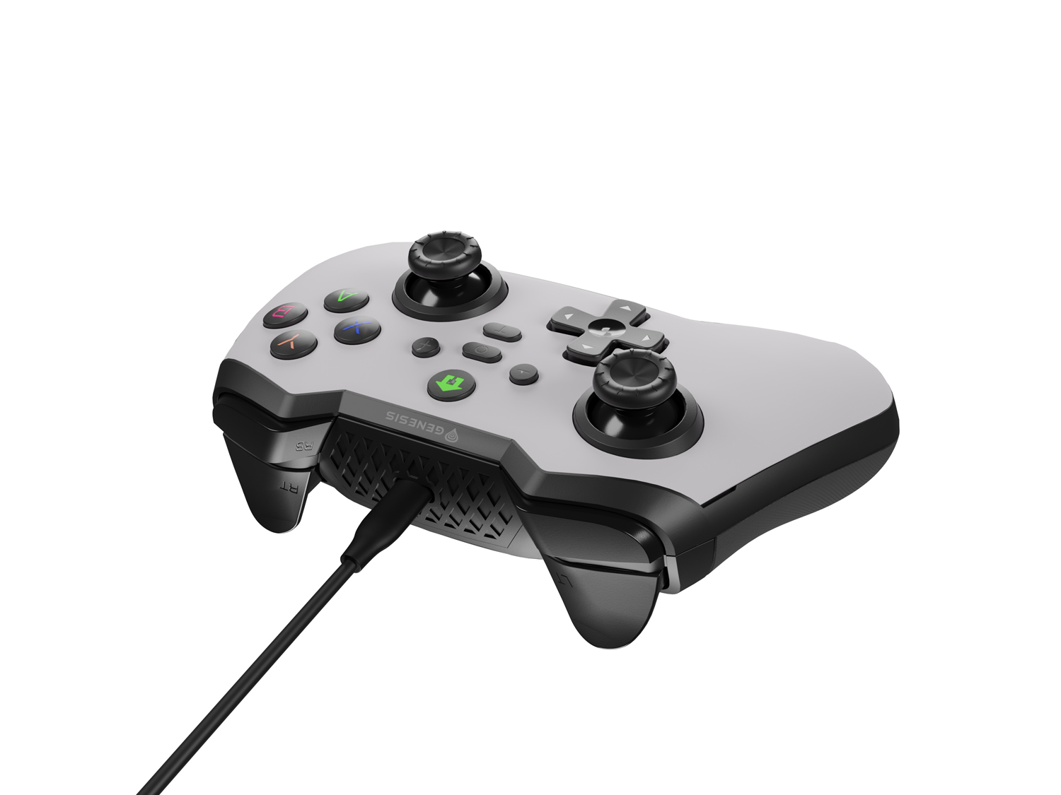 Obrázek Drátový gamepad Genesis MANGAN 300, pro PC/Switch/Mobil, bílý