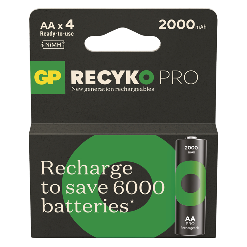 Obrázek GP Nabíjecí bat. ReCyko Pro AA (HR6) 2000mAh - 4ks