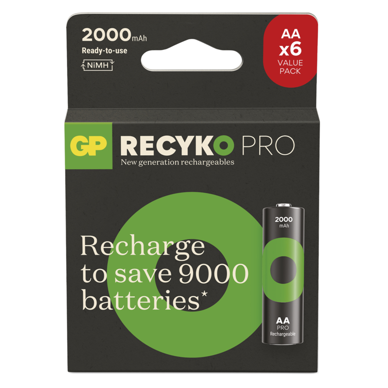 Obrázek GP Nabíjecí bat. ReCyko Pro AA (HR6) 2000mAh - 6ks