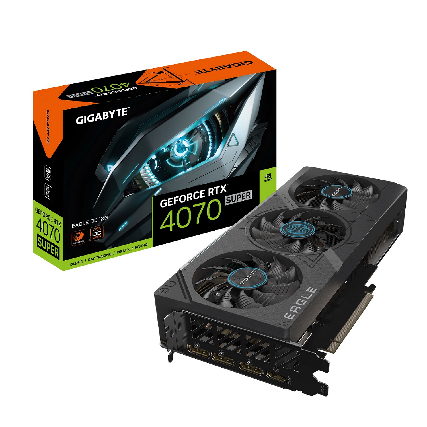 Obrázek GIGABYTE GeForce RTX 4070 SUPER EAGLE/OC/12GB/GDDR6x