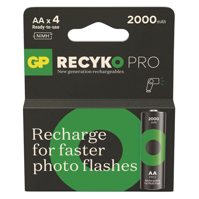 Obrázek GP Nabíjecí ReCyko Pro Photo Flash AA 2000mAh-4ks