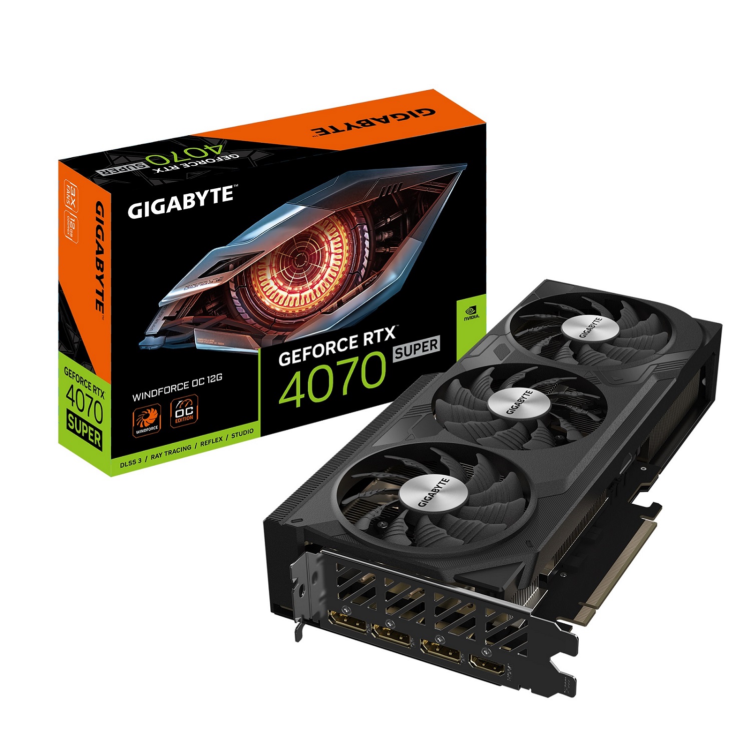 Obrázek GIGABYTE GeForce RTX 4070 SUPER WINDFORCE/OC/12GB/GDDR6x