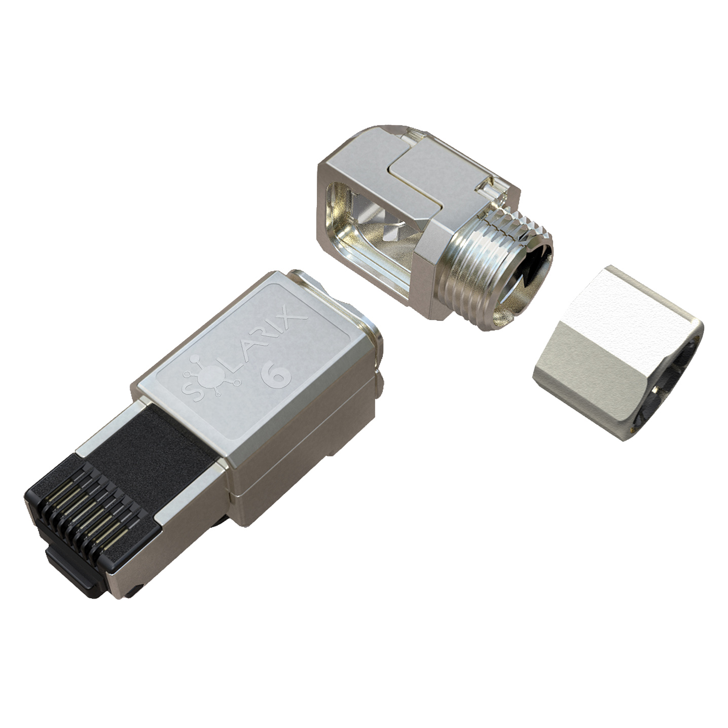 Obrázek Konektor MPTL 90° RJ45 CAT6A STP samořezný SXRJ45-6A-STP-BK-SA-U