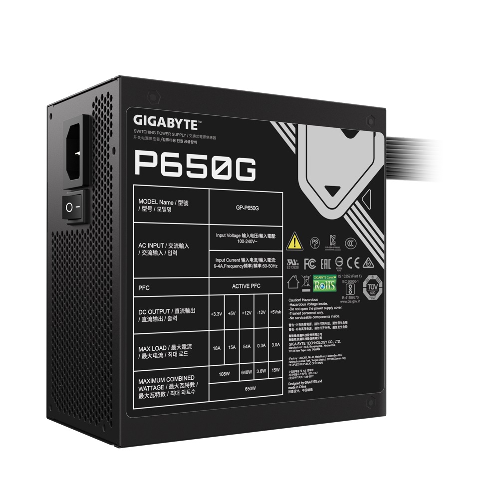 Obrázek GIGABYTE GP-P650G/650W/ATX/80PLUS Gold/Retail