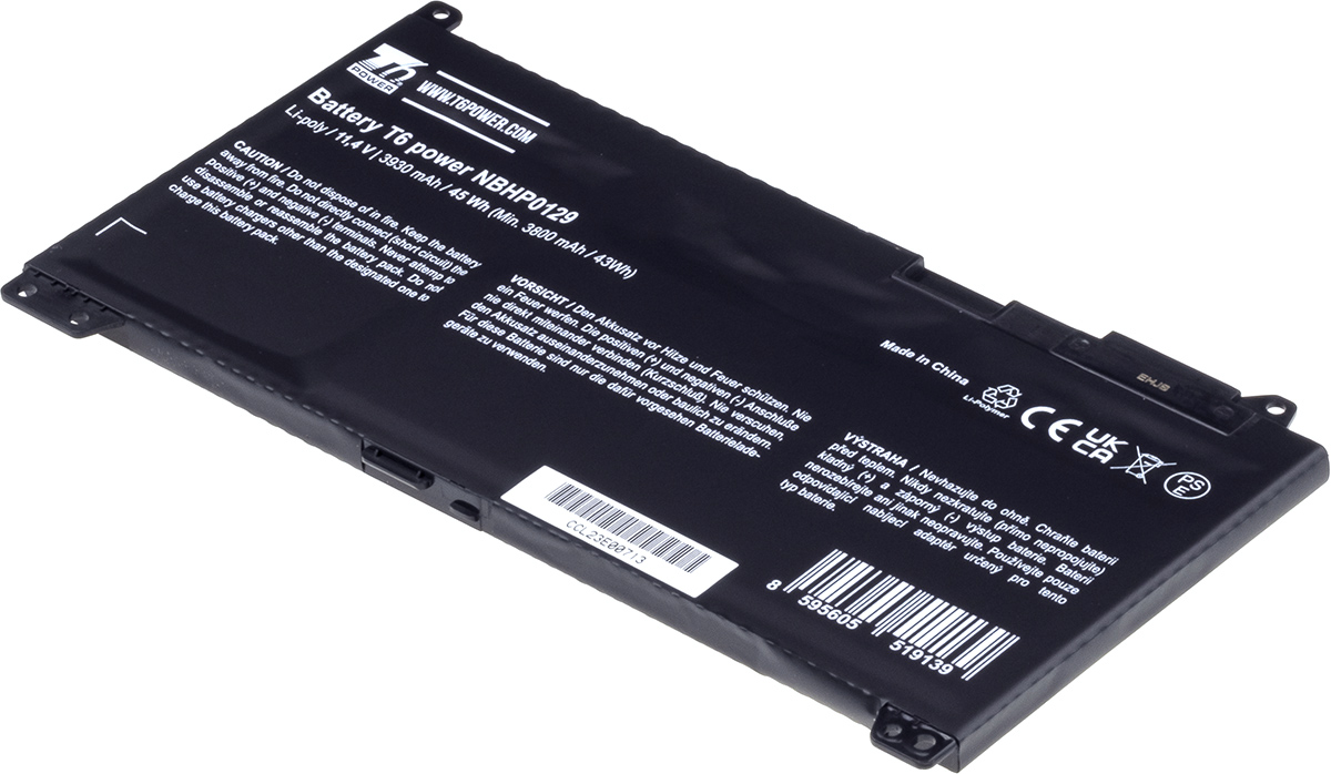 Obrázek Baterie T6 power HP ProBook 430 G4/G5, 440 G4/G5, 450 G4/G5, 470 G4/G5, 3930mAh, 45Wh, 3cell, Li-pol