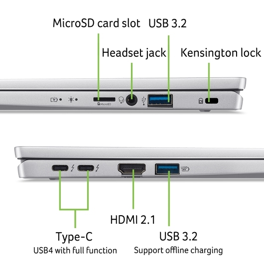 Obrázek Acer Swift Go 14/SFG14-72/U5-125H/14"/2880x1800/16GB/1TB SSD/Arc Xe/W11H/Silver/2R