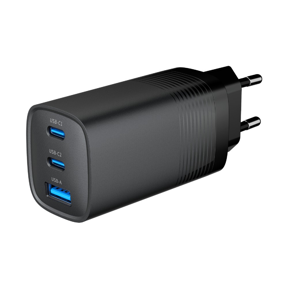 Obrázek GEMBIRD PD nabíječka 1xUSB-A 2xUSB-C  65W černá