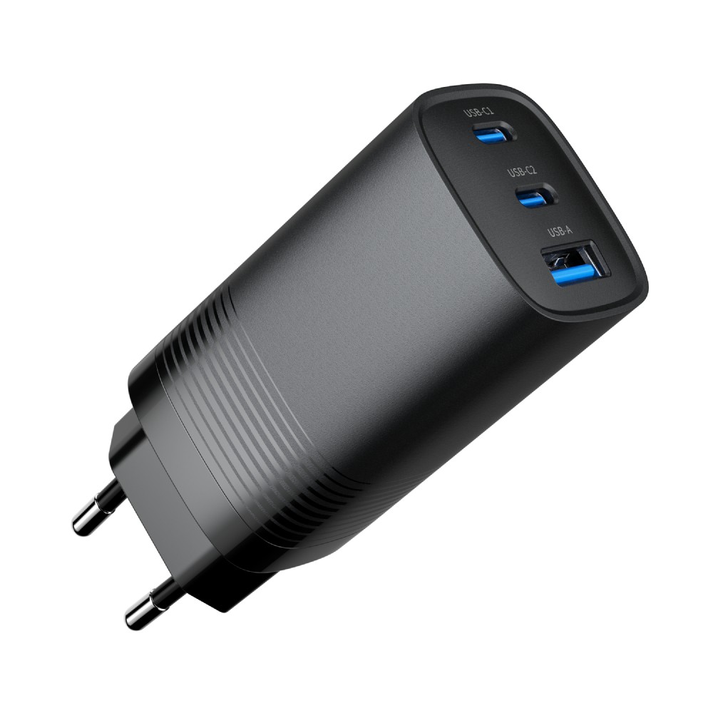 Obrázek GEMBIRD PD nabíječka 1xUSB-A 2xUSB-C  65W černá