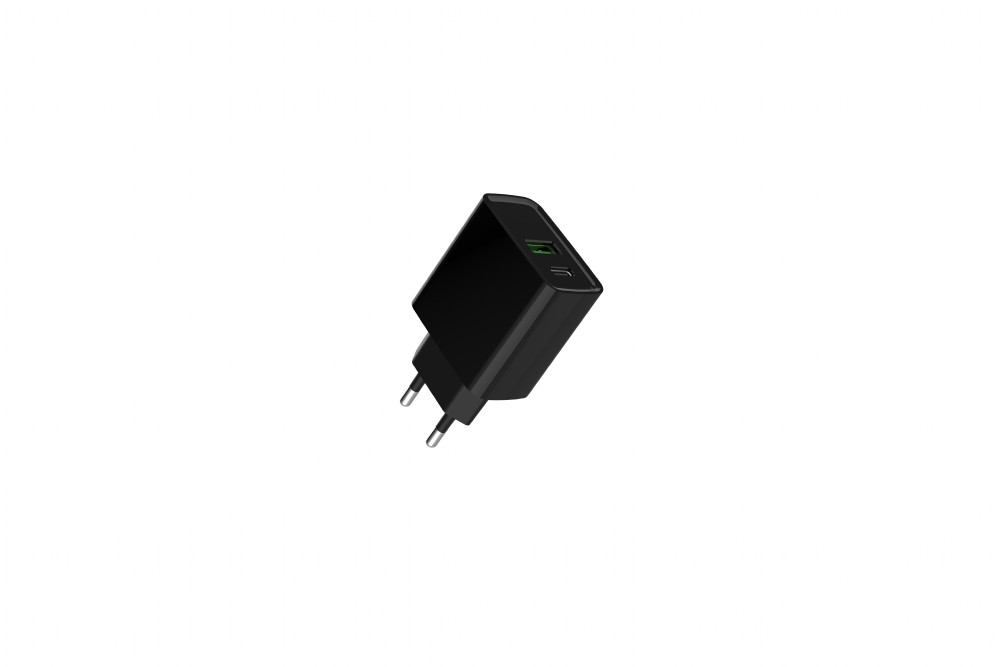 Obrázek GEMBIRD PD nabíječka USB-A USB C 20W černá