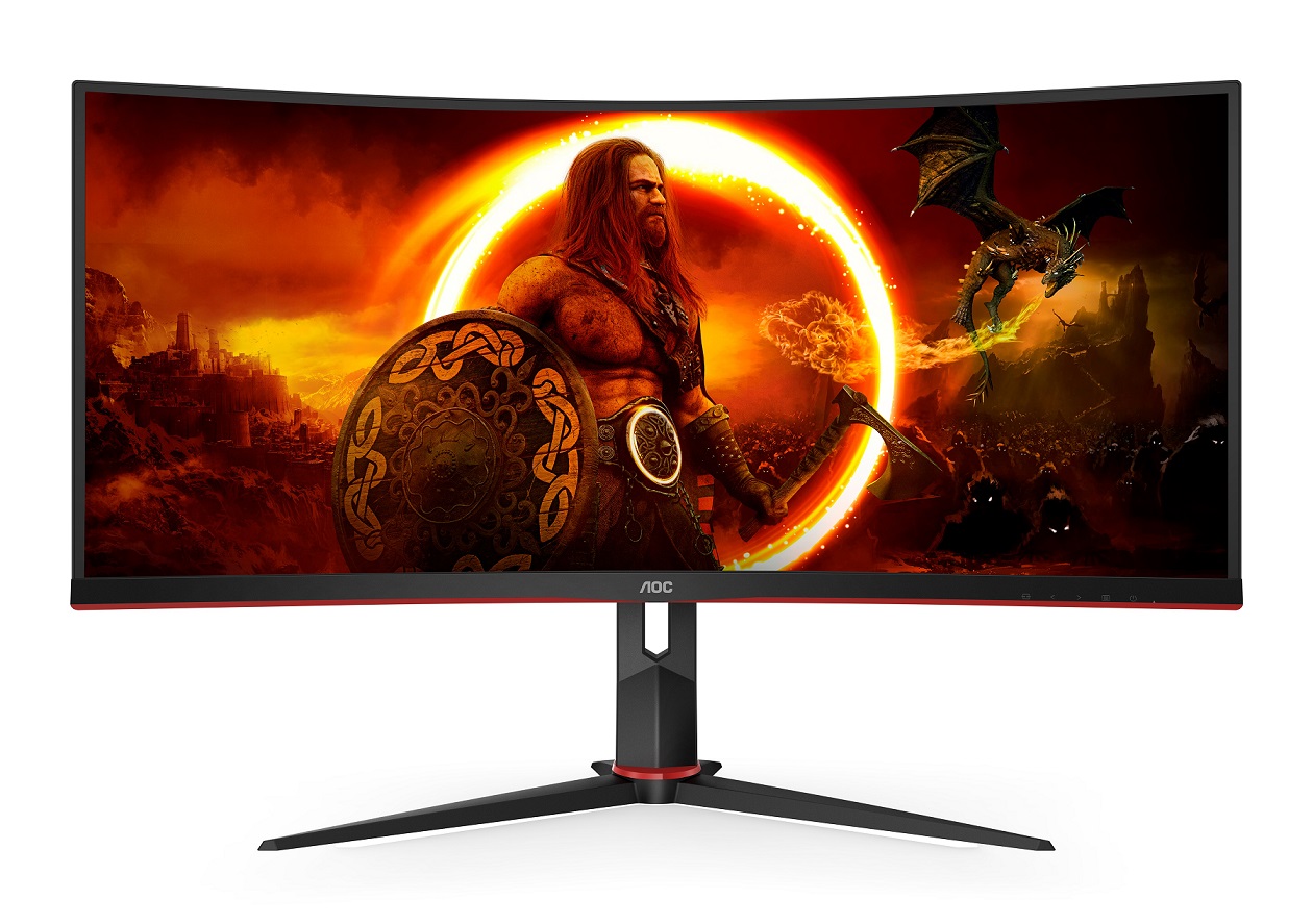 Obrázek AOC/CU34G2XP-BK/34"/VA/3440x1440/180Hz/1ms/Blck-Red/3R