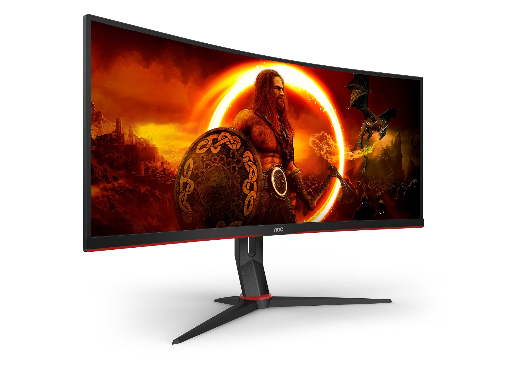 Obrázek AOC/CU34G2XP-BK/34"/VA/3440x1440/180Hz/1ms/Blck-Red/3R