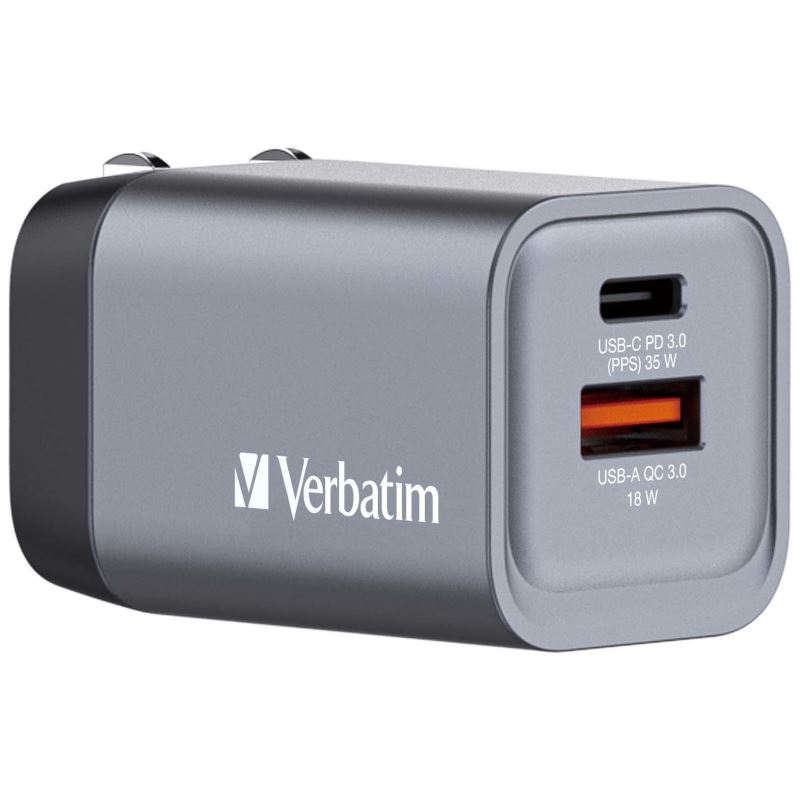 Obrázek Cestovní adaptér Verbatim GNC-35, USB-C 35W, USB-A