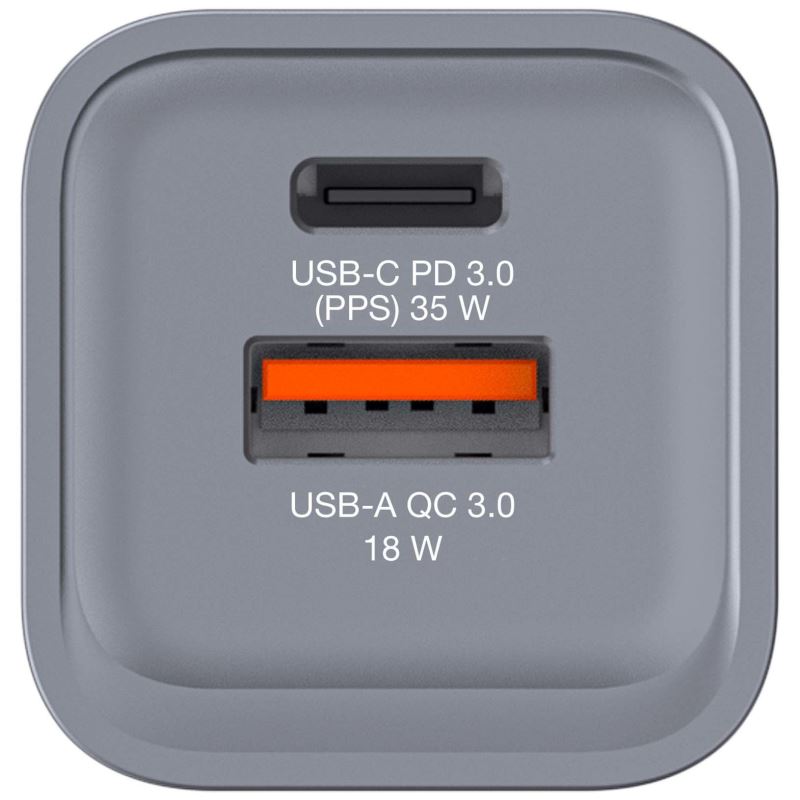 Obrázek Cestovní adaptér Verbatim GNC-35, USB-C 35W, USB-A