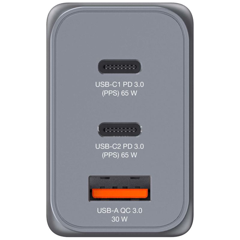 Obrázek Cestovní adaptér Verbatim GNC-65,2xUSB-C 65W,USB-A