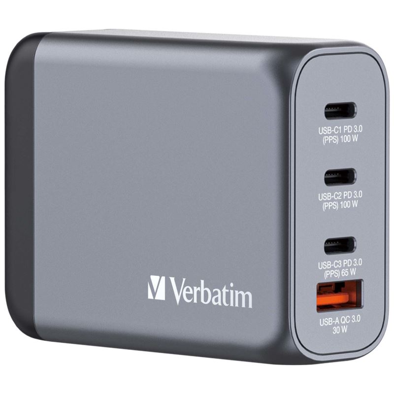 Obrázek Cestovní adaptér Verbatim GNC-100, 3xUSB-C, USB-A
