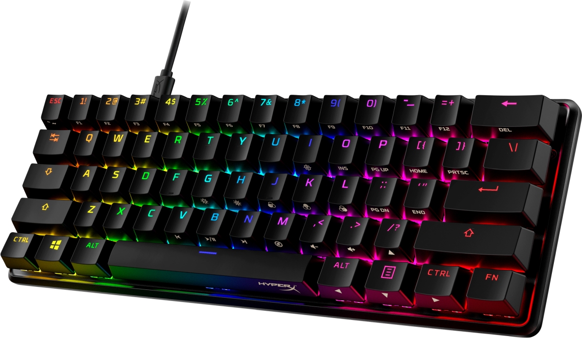 Obrázek HyperX 60 Alloy Origins AQU/Drátová USB/US layout/Černá