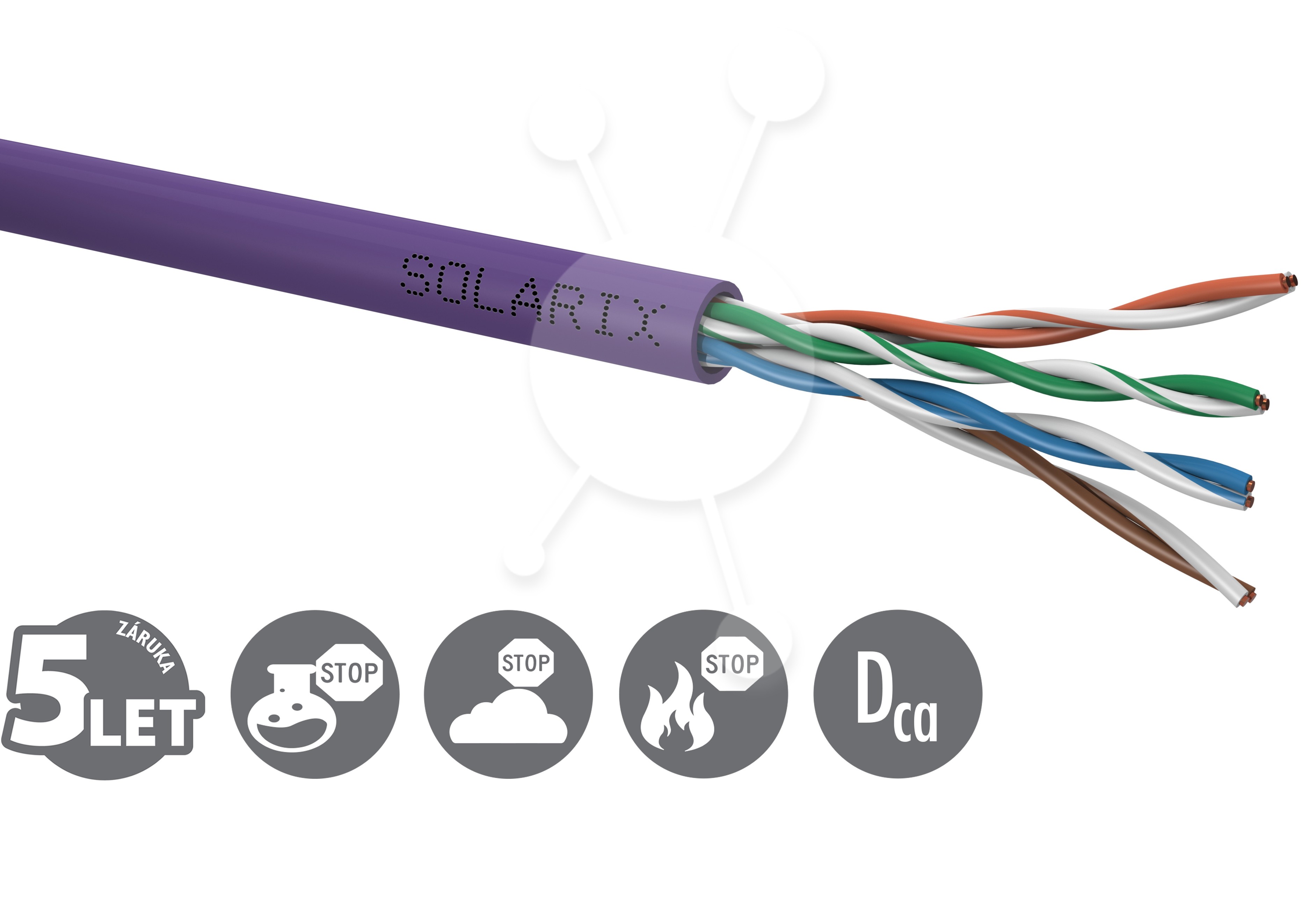 Obrázek Instalační kabel Solarix CAT5E UTP LSOH Dca-s1,d2,a1 305m/box SXKD-5E-UTP-LSOH