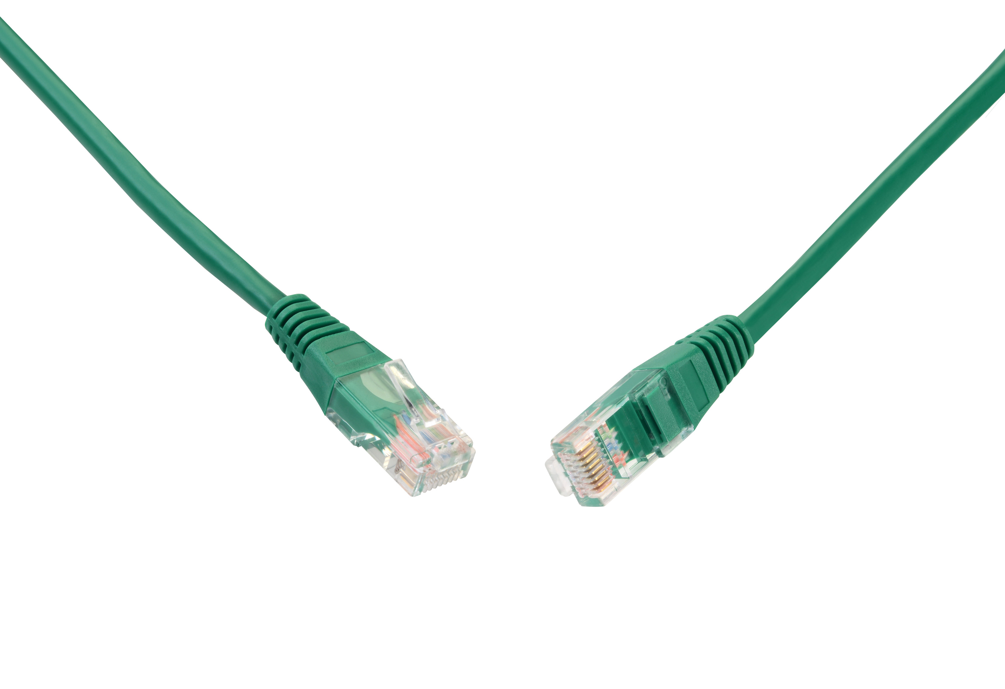 Obrázek SOLARIX patch kabel CAT5E UTP PVC 0,5m zelený non-snag proof