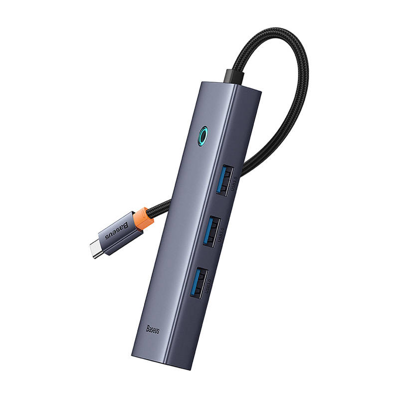 Obrázek Baseus hub Ultra Joy USB 6v1 (USB-C/1xHDMI4K30Hz/3xUSB 3.0/1xPD/RJ45) šedý