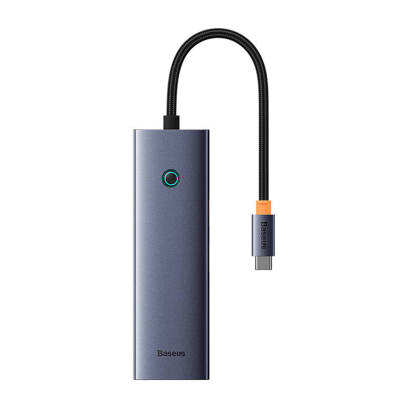 Obrázek Baseus hub Ultra Joy USB 6v1 (USB-C/1xHDMI4K30Hz/3xUSB 3.0/1xPD/RJ45) šedý