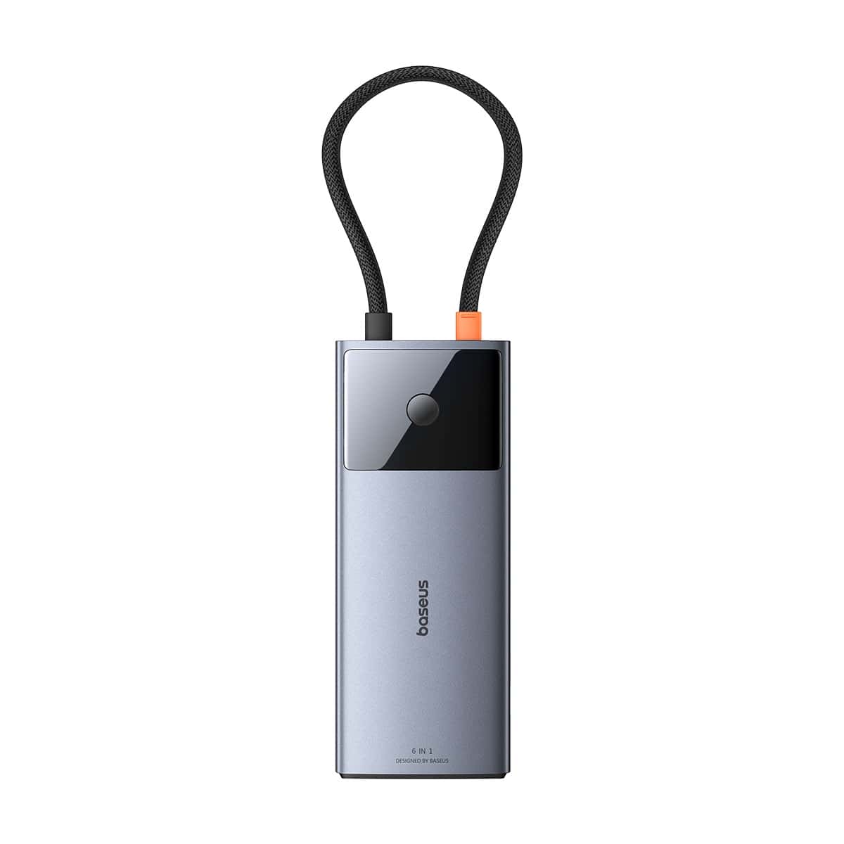 Obrázek Baseus hub Series 2 USB 6v1 (USB-C/HDMI4K60Hz/USB-C(10Gbps)/USB-A(10Gbps)/RJ45/USB-C(PD) šedý