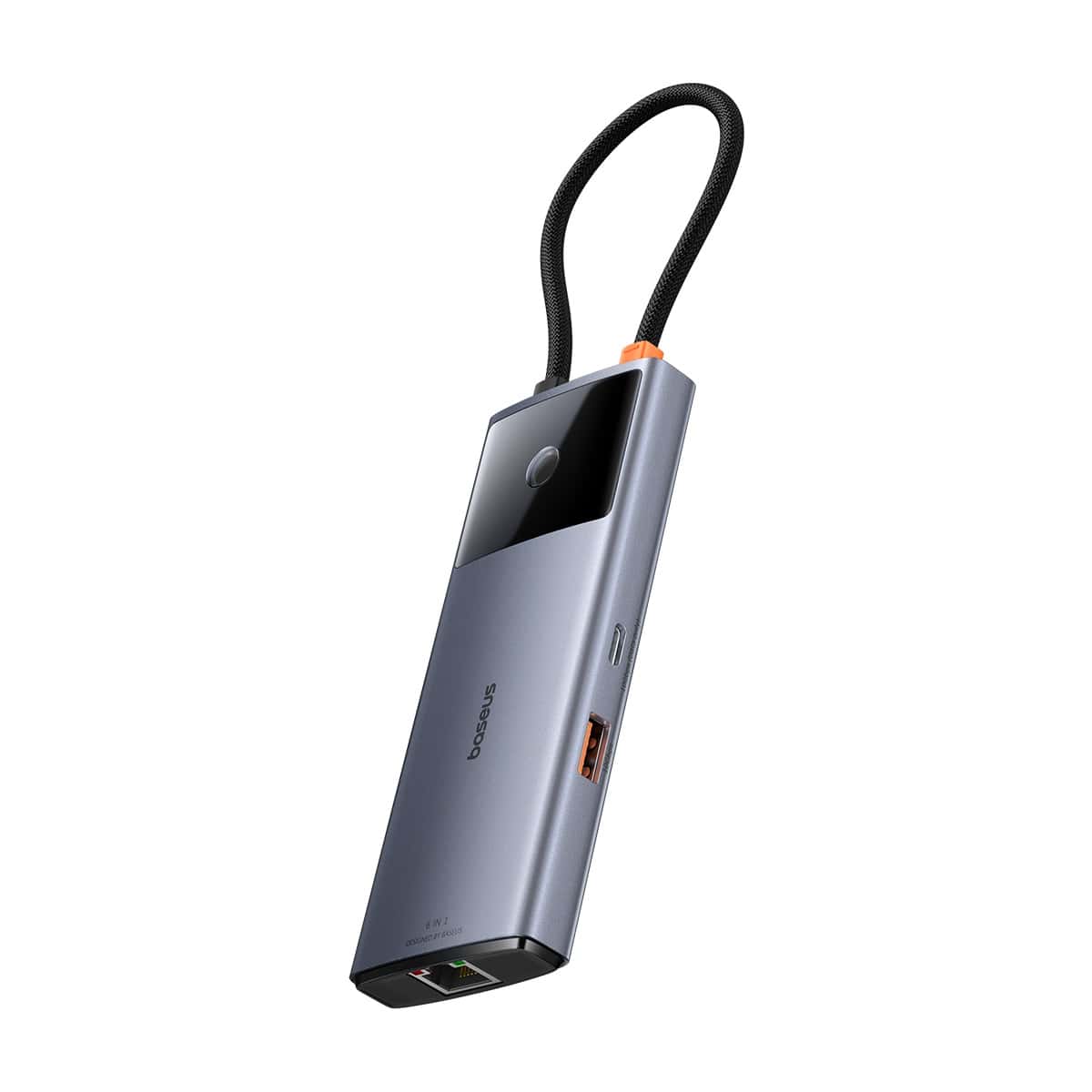 Obrázek Baseus hub Series 2 USB 6v1 (USB-C/HDMI4K60Hz/USB-C(10Gbps)/USB-A(10Gbps)/RJ45/USB-C(PD) šedý