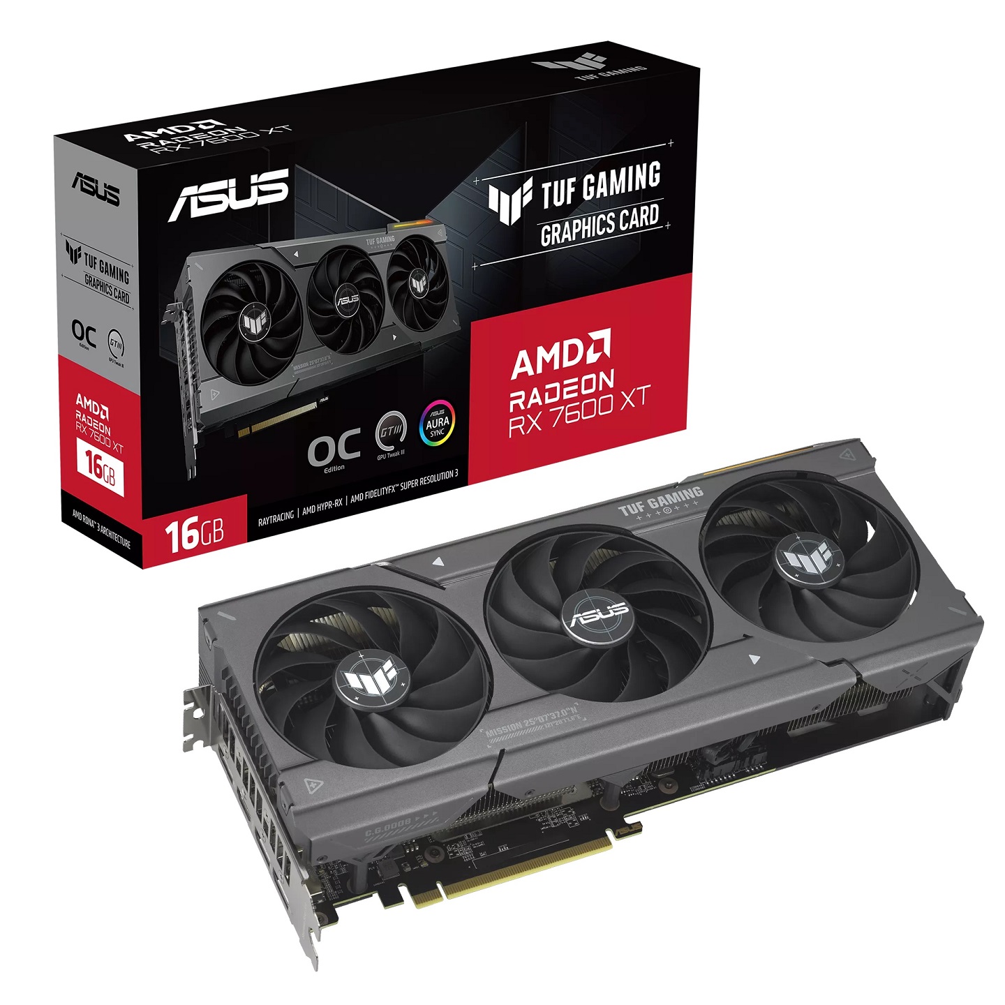 Obrázek ASUS TUF Radeon RX 7600 XT/Gaming/OC/16GB/GDDR6