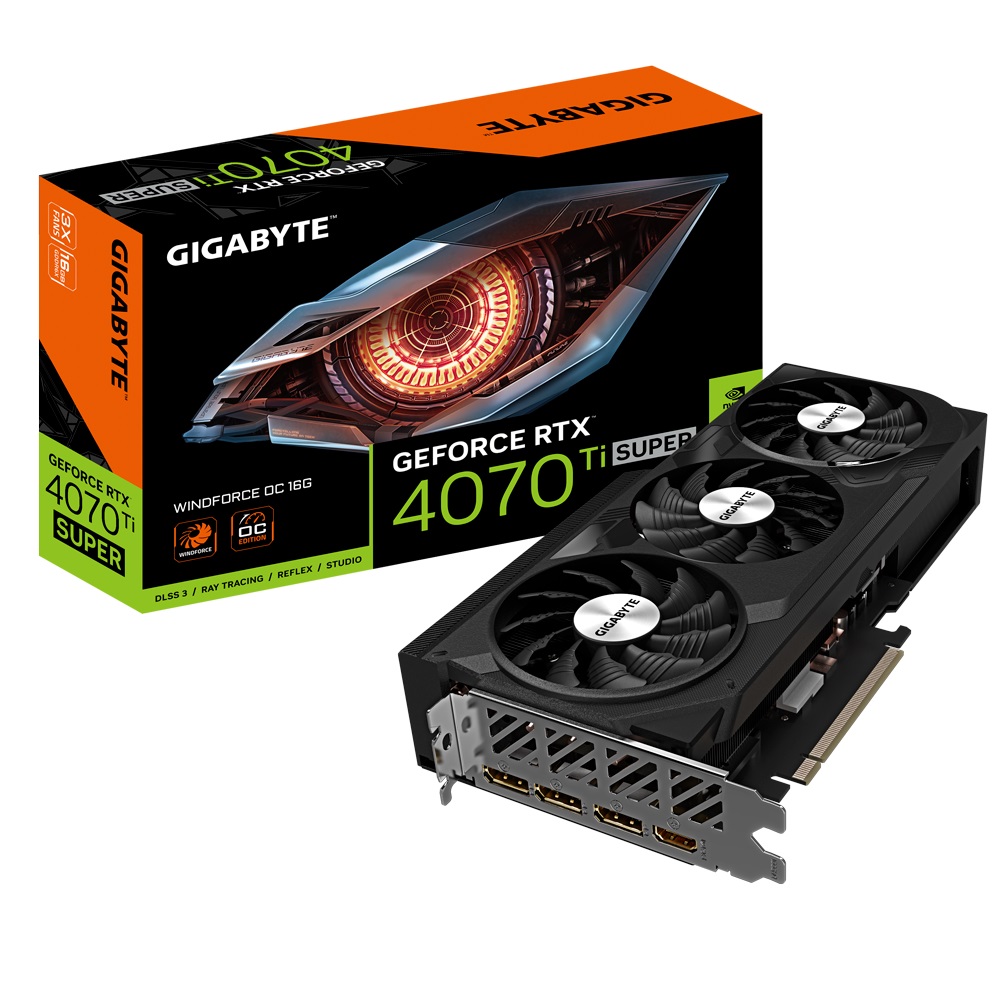 Obrázek GIGABYTE GeForce RTX 4070 Ti SUPER WINDFORCE/OC/16GB/GDDR6x